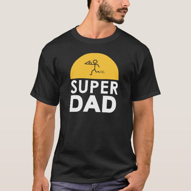 Happy Father's Day Modern Design "SUPER DAD" T-Shirt (Front)