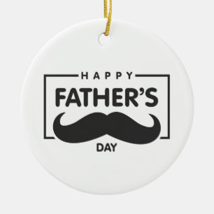 Happy Father's Day Moustache   Ornament