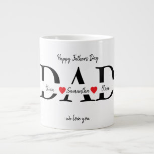 Happy Father's Day Mug with Kids' Names