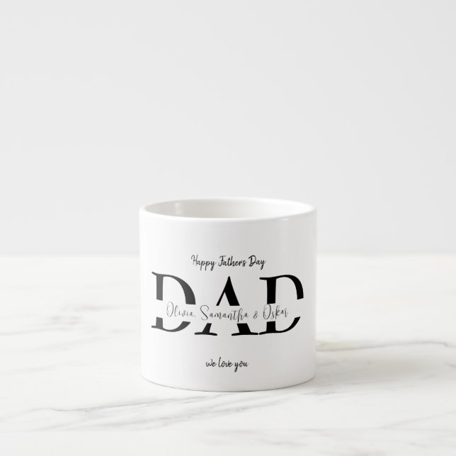 Happy Father's Day Mug with Kids' Names (Front)