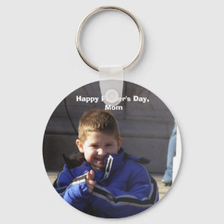 Happy Father's Day, Mum Round Keychain