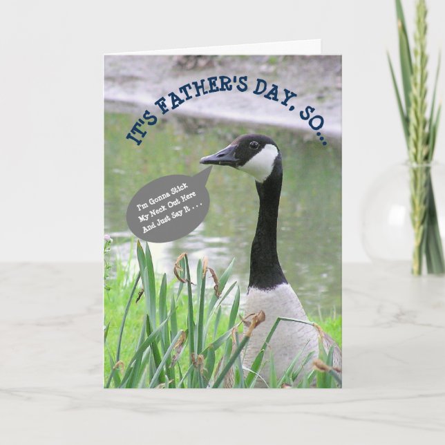 HAPPY FATHER'S DAY/MY DAD NUMERO UNO/GOOSE IMAGE CARD (Front)