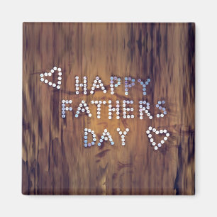 Happy Father's Day Nails on Wood Graphic Magnet