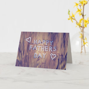Happy Father's Day Nails on Wood-Look Background Card