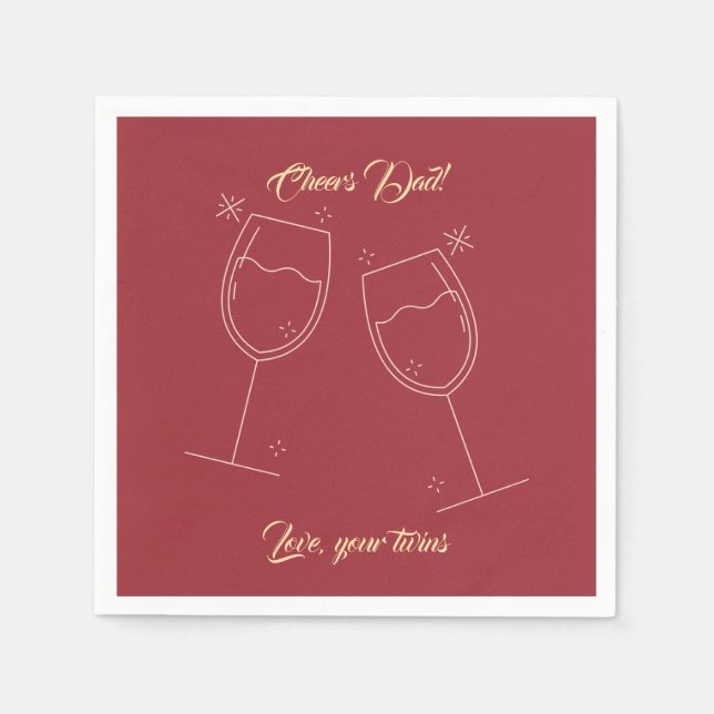 Happy Father's Day  Napkin (Front)