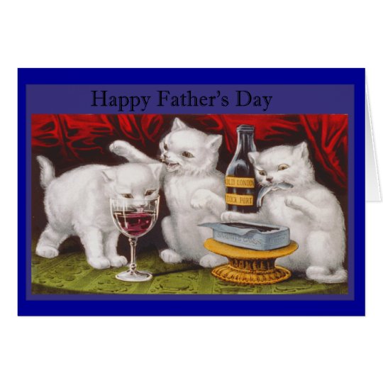 Happy Fathers Day Naughty Kittens Card