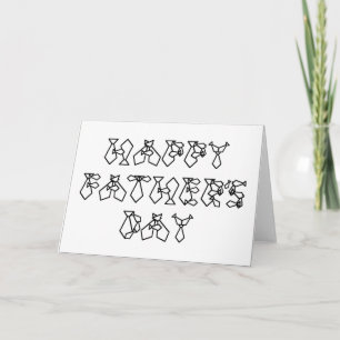 Happy Father's Day Necktie Font Letters Card