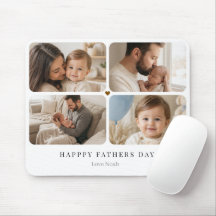 Happy Fathers Day Neutral Minimalist Photo Collage