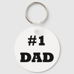 Happy Father's Day - Number 1 Dad - #1 Dad Key Ring