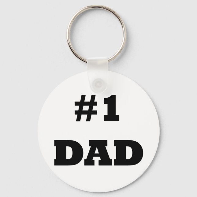 Happy Father's Day - Number 1 Dad - #1 Dad Key Ring (Front)