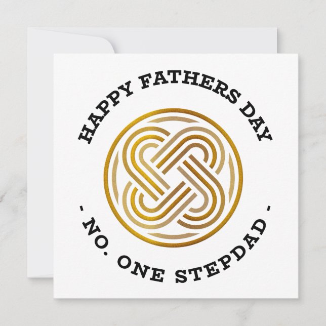Happy Fathers Day Number One Stepdad Holiday Card (Front)