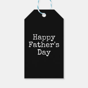 Happy Father's Day on black background   Gift Tags