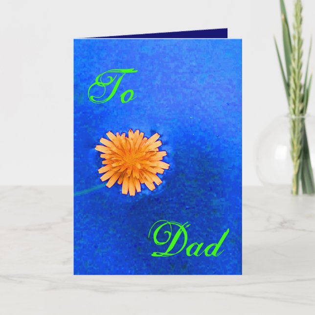 Happy Father's Day Orange Flower Card (Front)