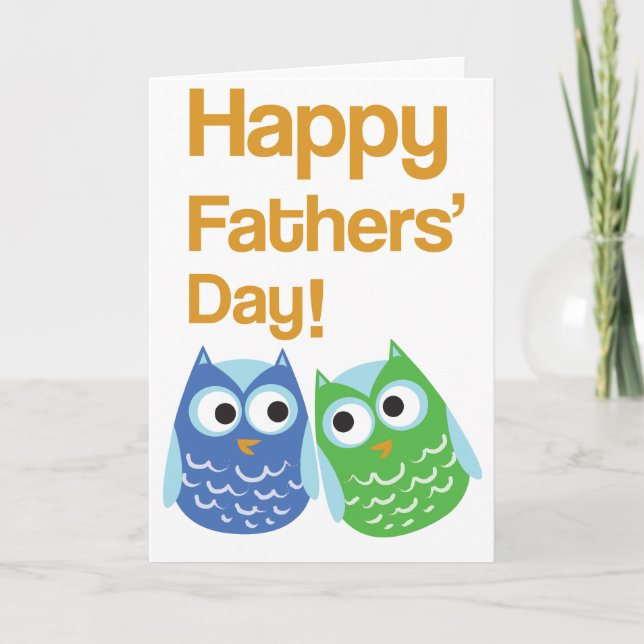 Happy Fathers' Day - Owls Card (Front)