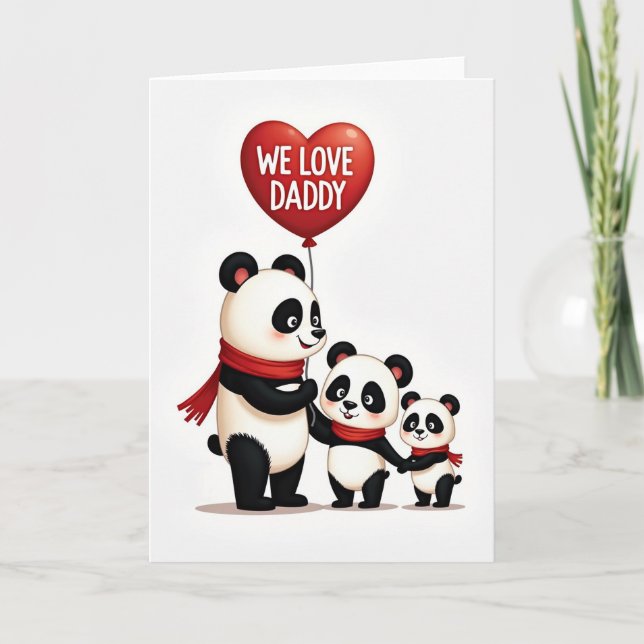 Happy Fathers Day Panda Card (Front)