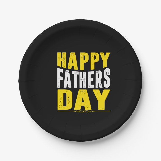 happy fathers day paper plate (Front)