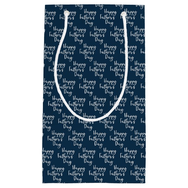 Happy Fathers Day Pattern Small Gift Bag (Front)