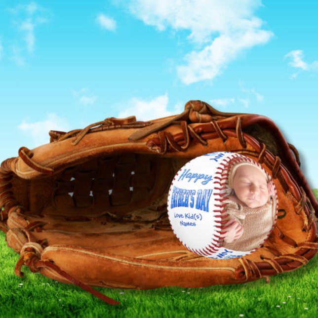 Happy Father's Day Personalised 2 Photo Baseball (Creator Uploaded)