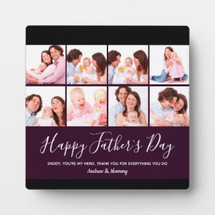 Happy Father's Day , Personalised 8 Photo Collage Plaque