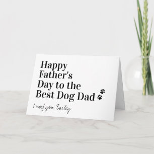 Happy Father's Day Personalised Best Dog Dad Card