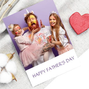 Happy Father's Day personalised photo Thank You Card