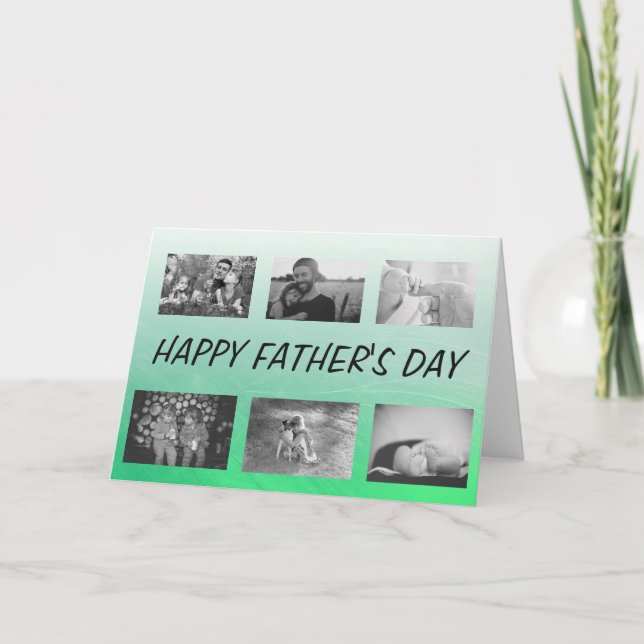 Happy Father's Day, personalised Photos Card (Front)