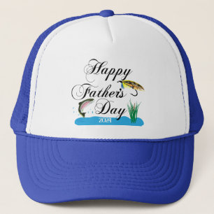 Happy Father's Day Personalised YEAR Fishing Trucker Hat