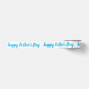 HAPPY FATHER'S DAY PERSONALIZED TEXT NAME STYLISH SATIN RIBBON