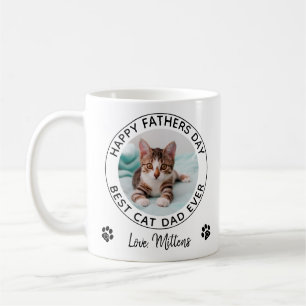 Happy Father's Day Pet Photo Best Cat Dad Coffee Mug