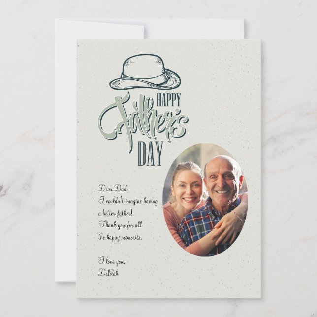 Happy Father's Day Photo Card (Front)