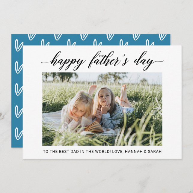 Happy Father's Day Photo Card (Front/Back)