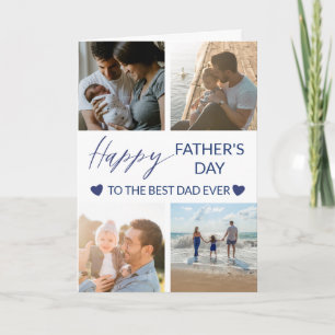 Happy Father's Day Photo Collage Best Dad Card