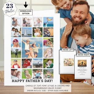 Happy Father's Day Photo Collage BIG Personalised Card