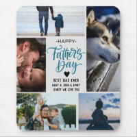 Happy Fathers Day Photo Collage Custom Names Daddy