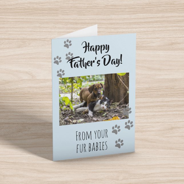 Happy Father's day Photo Dog Cat Pet Fur Babies Card (Creator Uploaded)