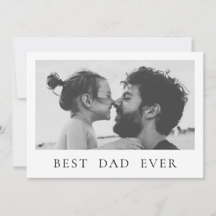 Happy father's day photo minimalist best dad ever card