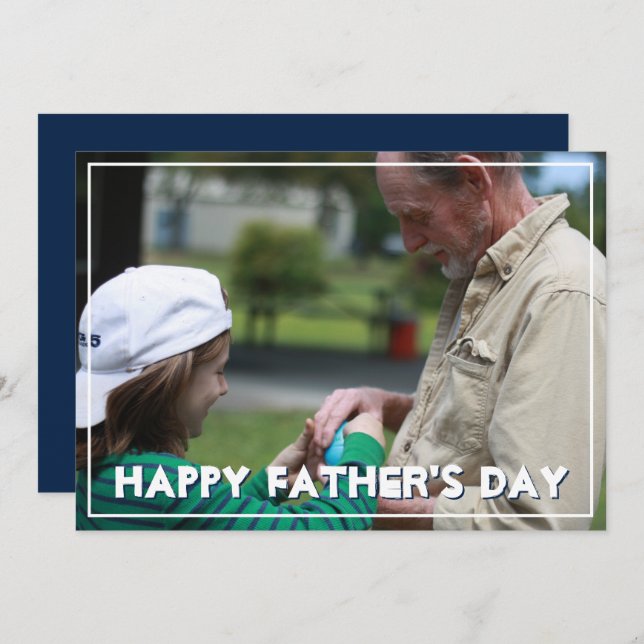 Happy Father's Day Photo Personalised Card (Front/Back)