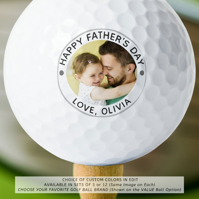 HAPPY FATHERS DAY Photo Personalised Golf Balls (Creator Uploaded)