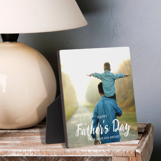 Happy Father's Day Photo Personalised Plaque (Creator Uploaded)