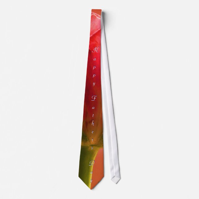 Happy Fathers Day Pink Rose Tie (Front)