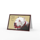 Happy Father's Day Pit Bull greeting card