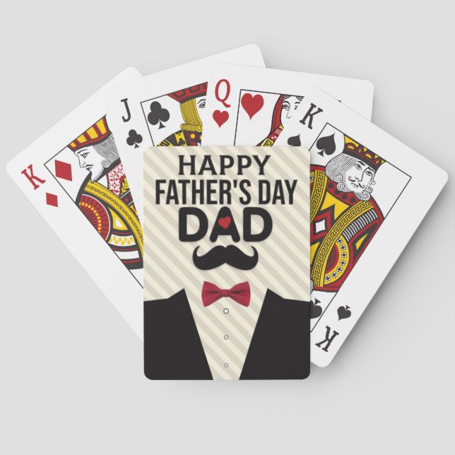  "Happy Father's Day" Playing Cards (Back)