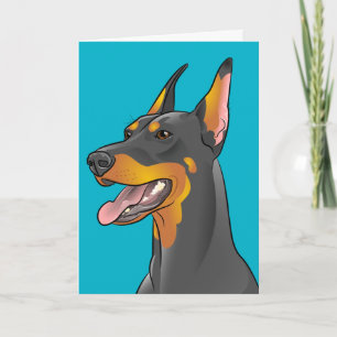 Happy Father's Day Pop Art Doberman Card
