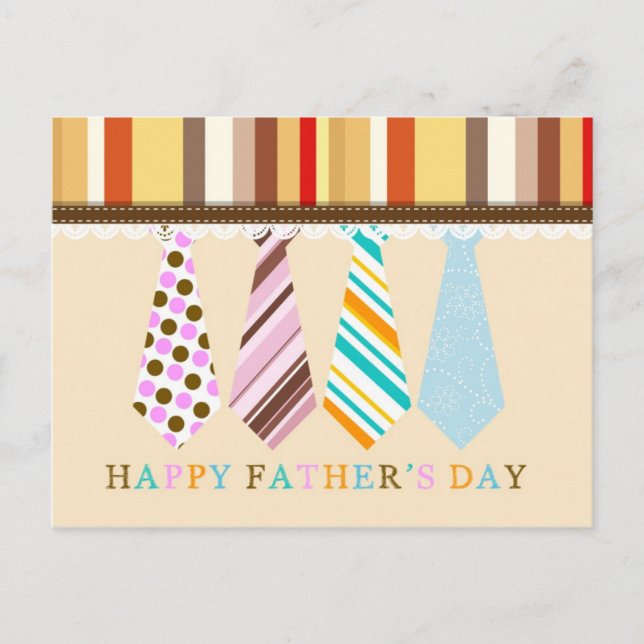 Happy Fathers Day Postcard (Front)