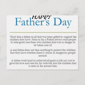 Happy Father's Day Postcard