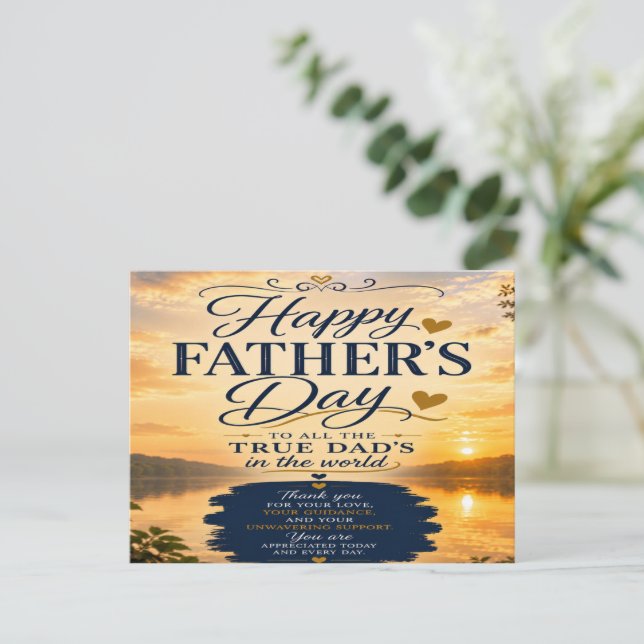 Happy Father's Day Postcard (Standing Front)