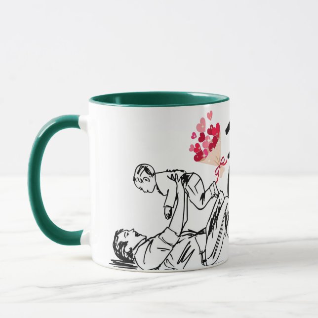 Happy Fathers day Printed Modern Mug  (Left)