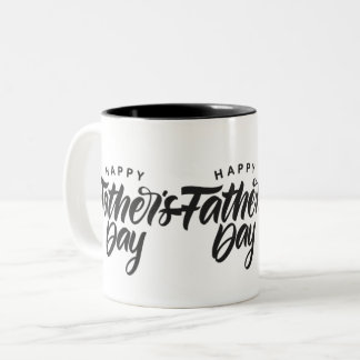 "Happy Father's Day Printed Mug: Celebrate Two-Tone Coffee Mug