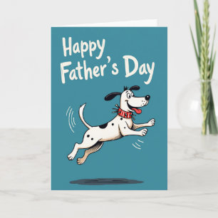 Happy Fathers Day Puppy Art Card