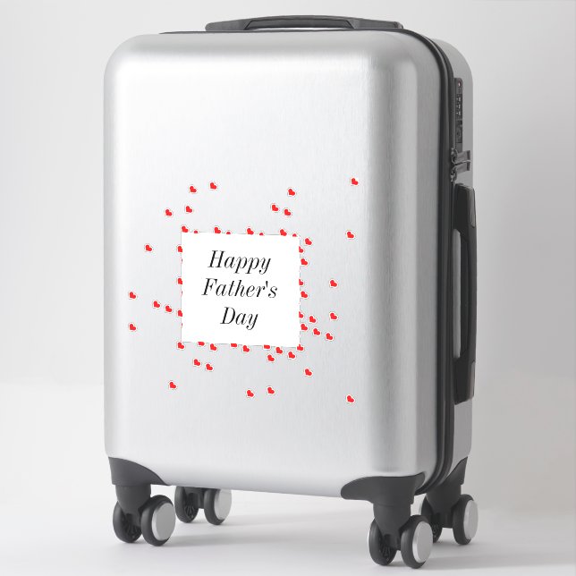 Happy Fathers Day Red Heart Patterns Custom Cool (Suitcase)